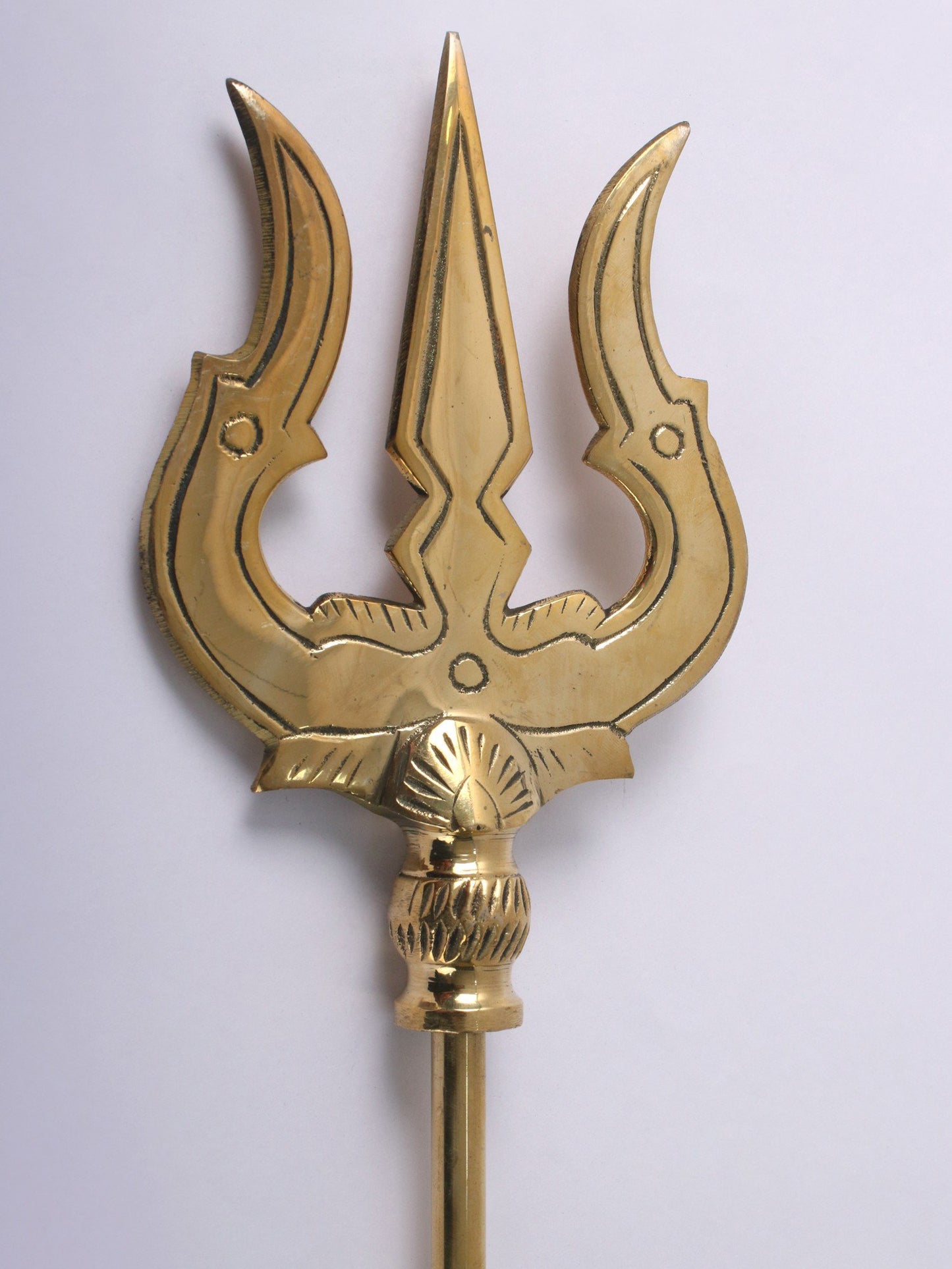 Brass Trishul (Trident) For Temple In Multiple Sizes | Handmade Brass Trident