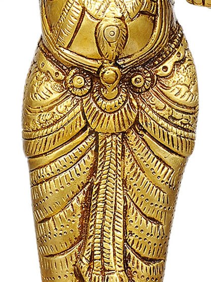 15" Standing Ganesha Lamps With Many Bells In Brass | Brass Lamp For Temple