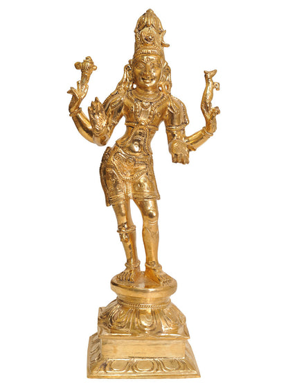 9" The Golden Glow Of Lord Pashupatinath | Handmade Idol | Made In India