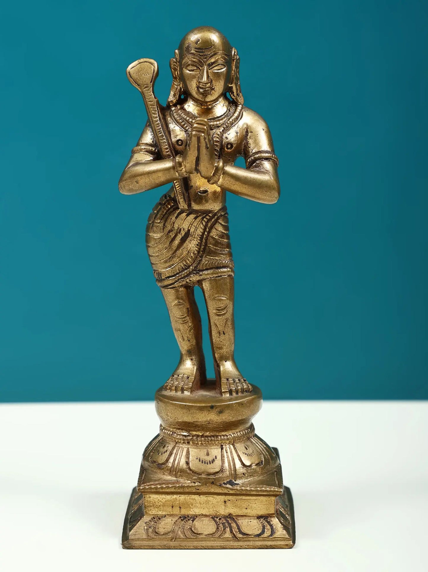 5" Handmade South Indian Saint Panchaloha Bronze Statue From Swamimalai | Handmade Idol