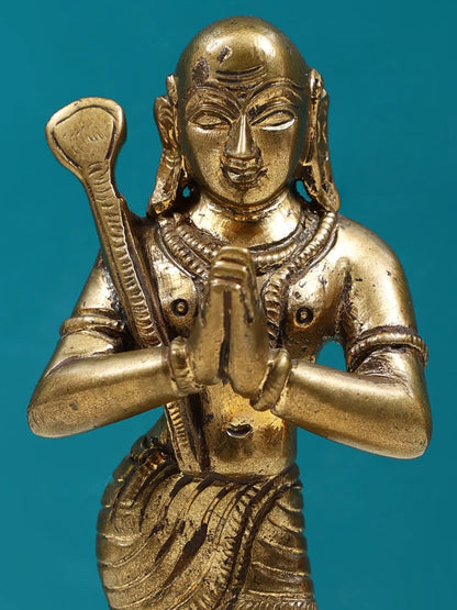 5" Handmade South Indian Saint Panchaloha Bronze Statue From Swamimalai | Handmade Idol