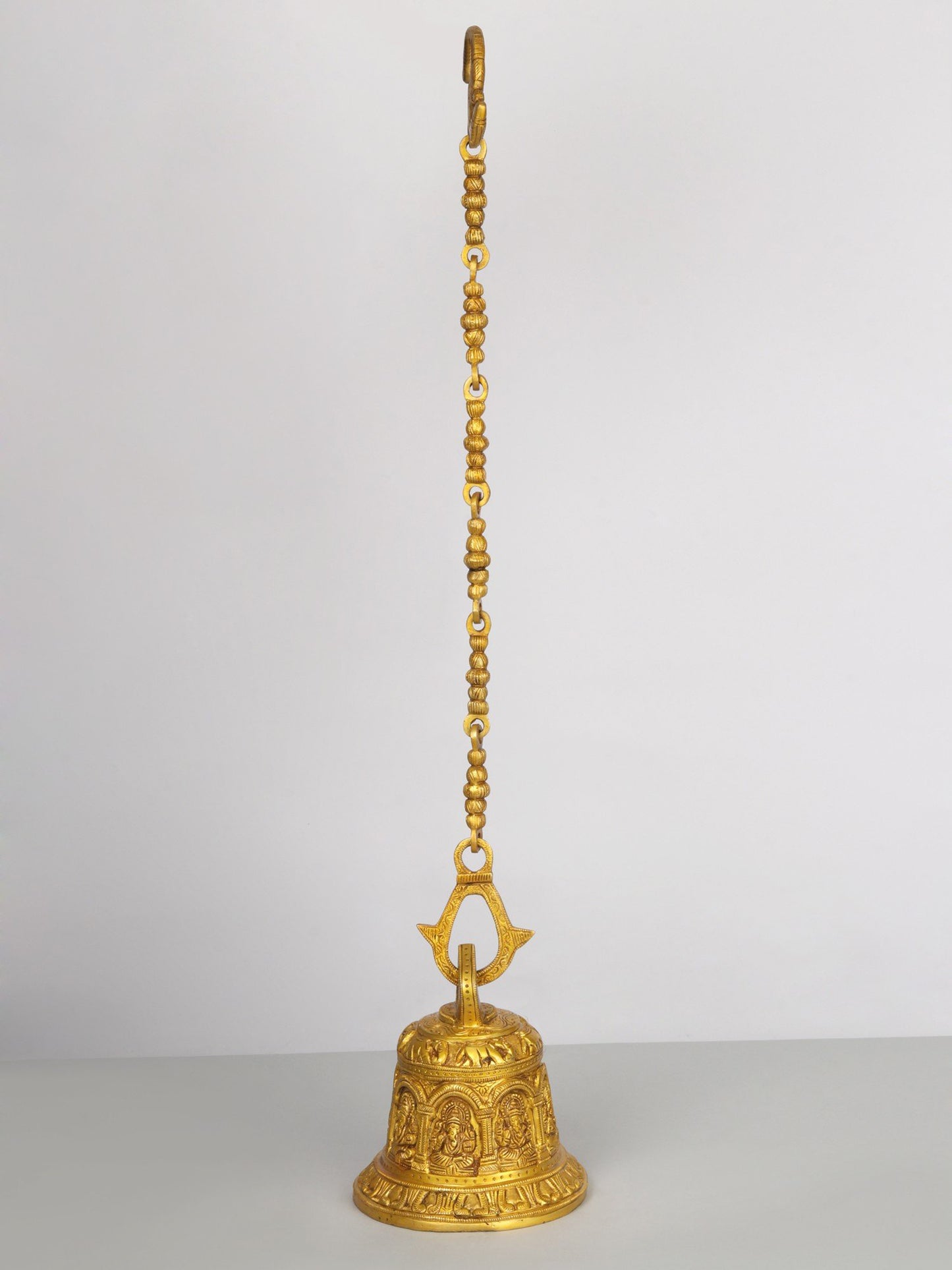 Ashta-Vinayaka Temple Hanging Bell In Brass With Two Sizes | Brass Bell For Temple | Designer Bell