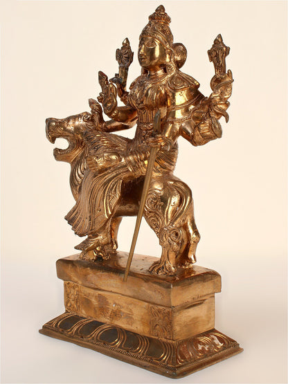 9" Goddess Durga Bronze Statue | Handmade Goddess Idol | Panchaloha Bronze From Swamimalai