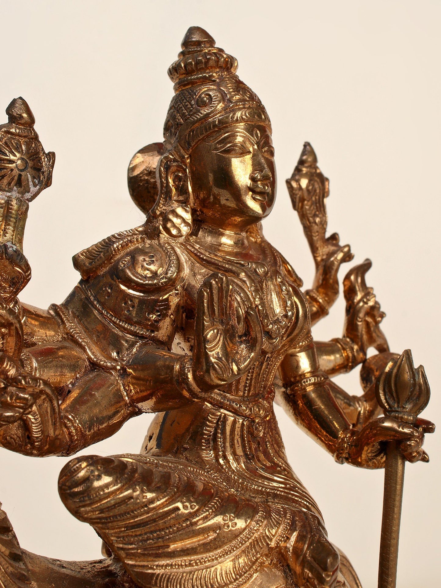 9" Goddess Durga Bronze Statue | Handmade Goddess Idol | Panchaloha Bronze From Swamimalai