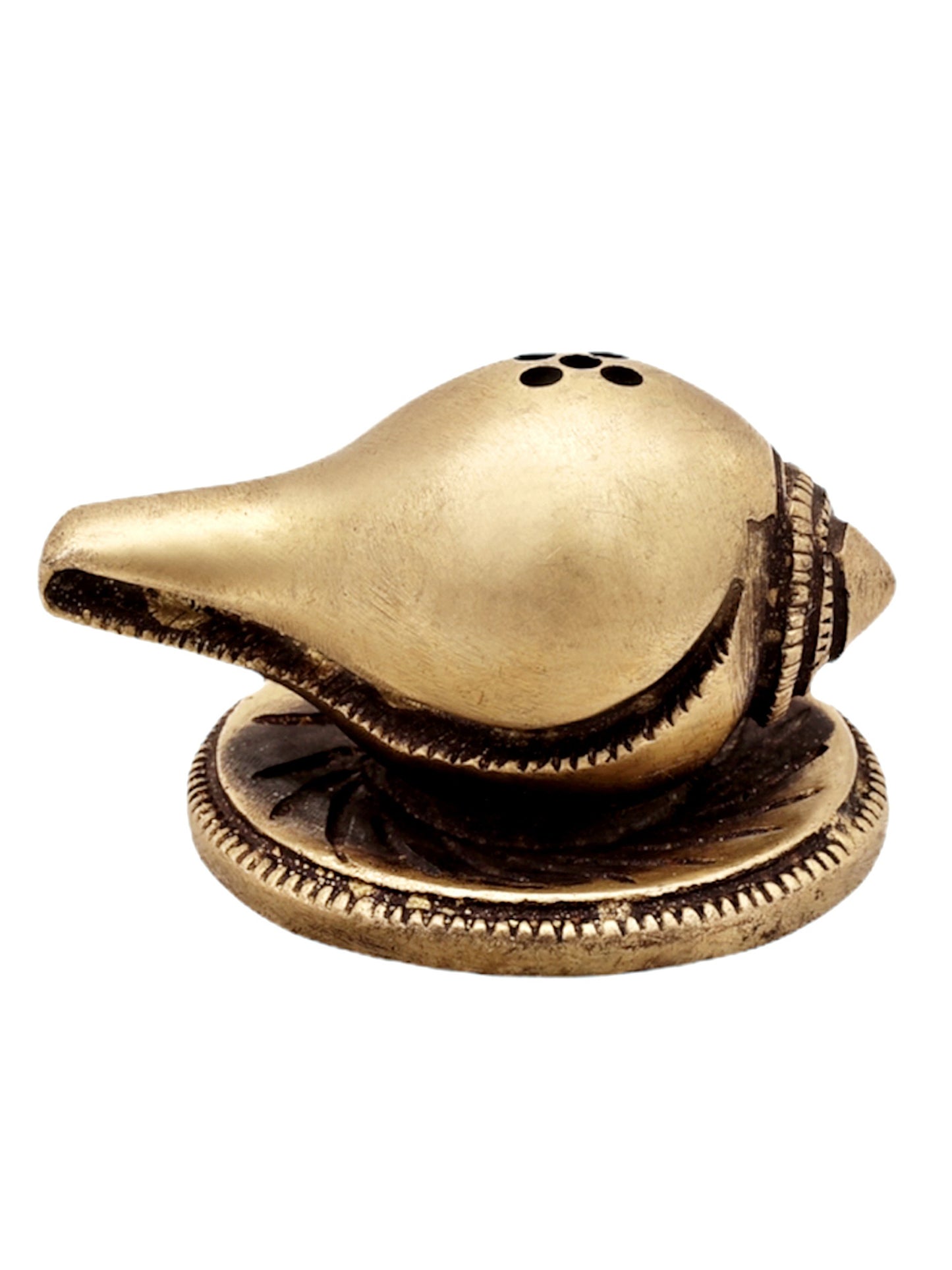 2" Conch Agarbatti stand in Brass | Handmade Small Statue | Made in India