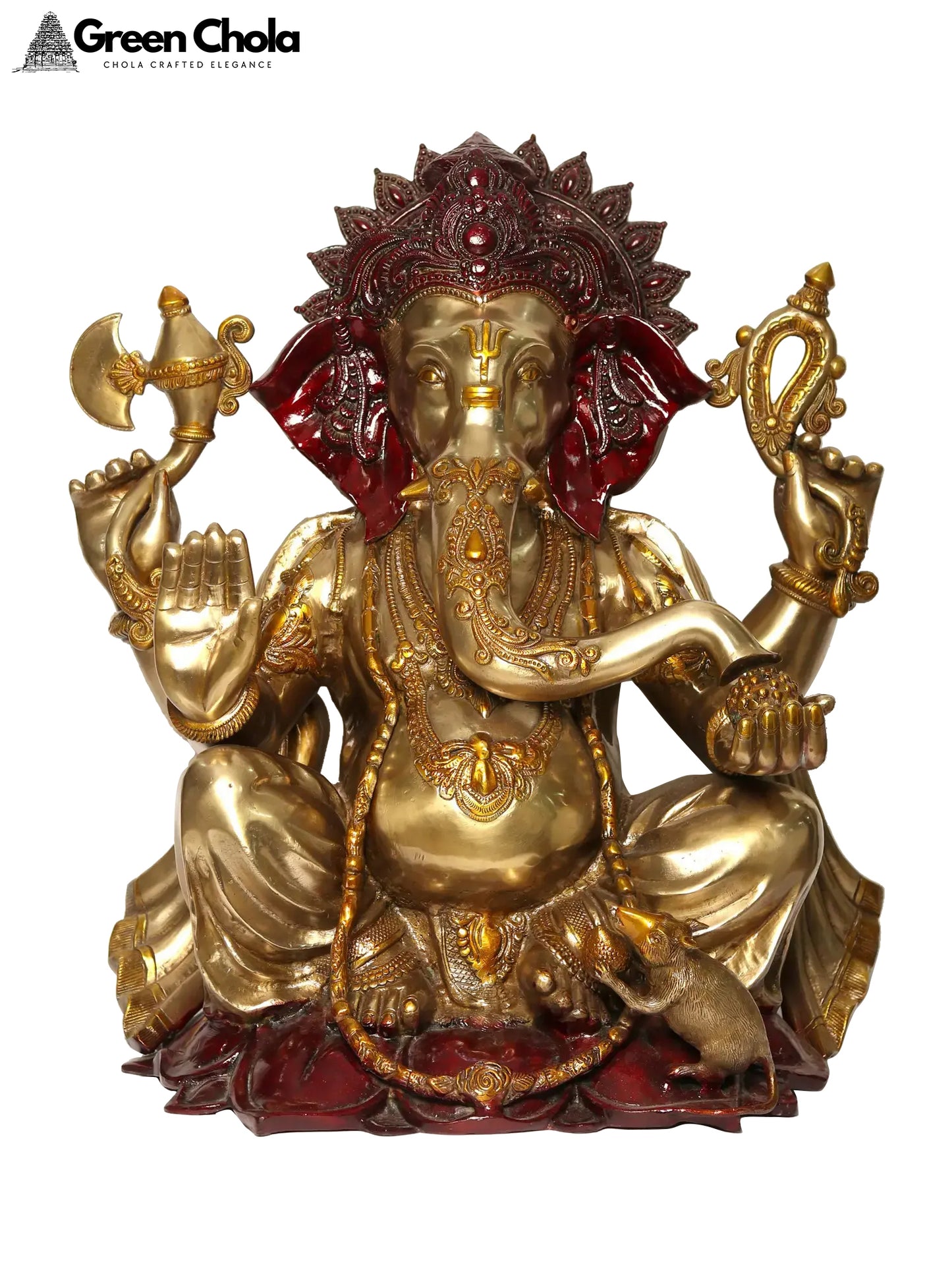 24-inch South Indian Goddess Mariamman Brass Sculpture