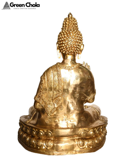 Svarnima Buddha Brass Statue 59-Inch | Handmade Craft from India