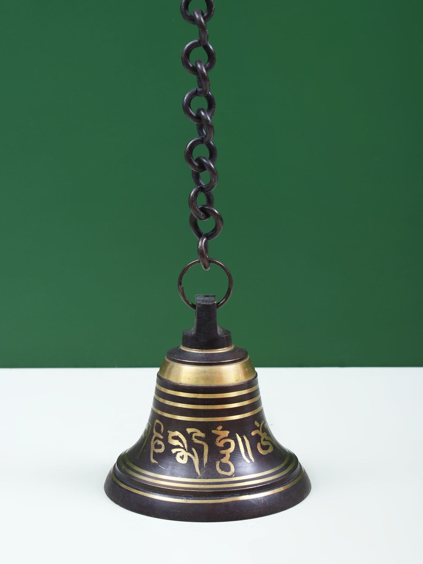 Tibetan Buddhist Ritual Bell with Sacred Mantras | Handmade