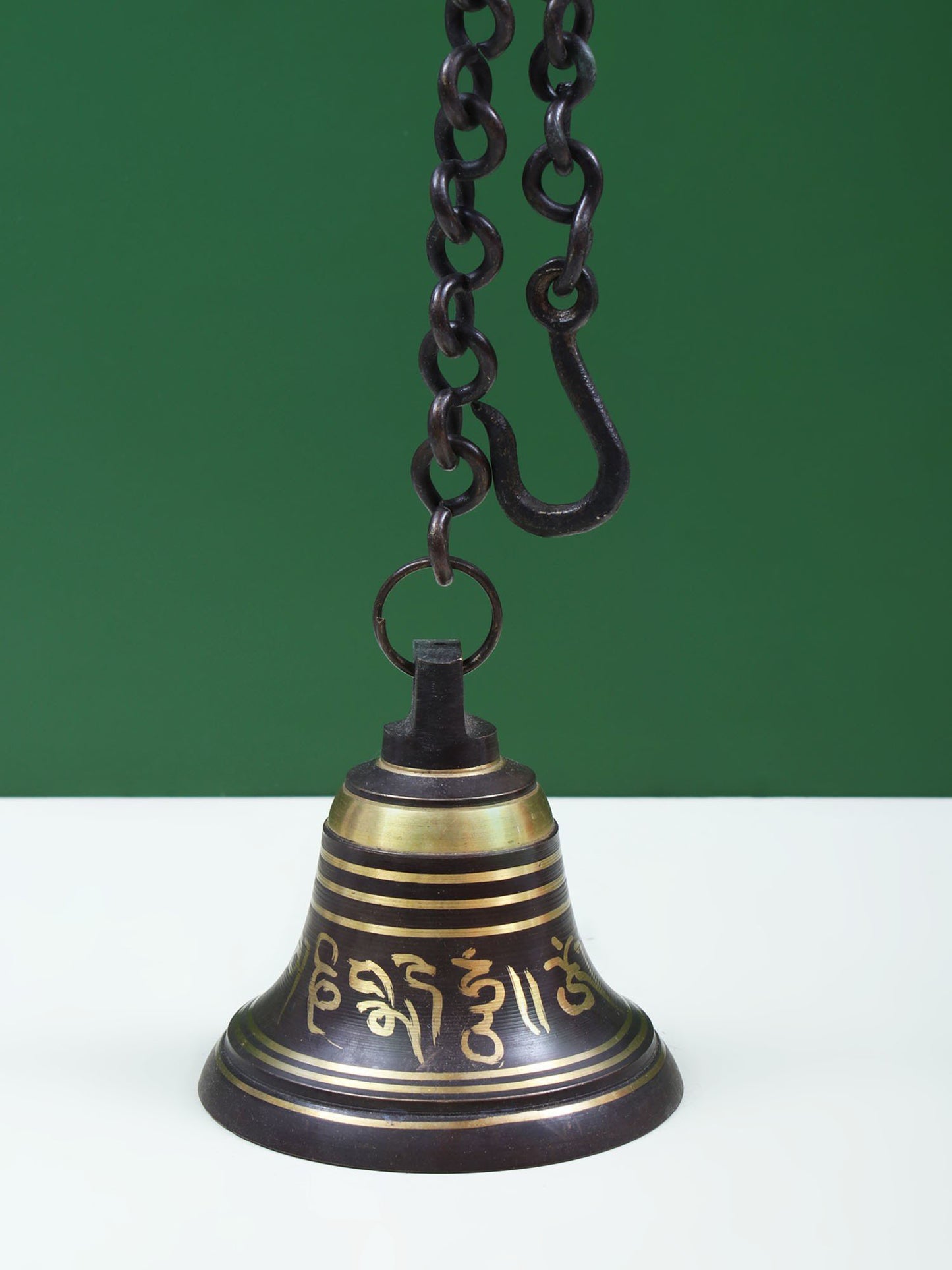 Tibetan Buddhist Ritual Bell with Sacred Mantras | Handmade