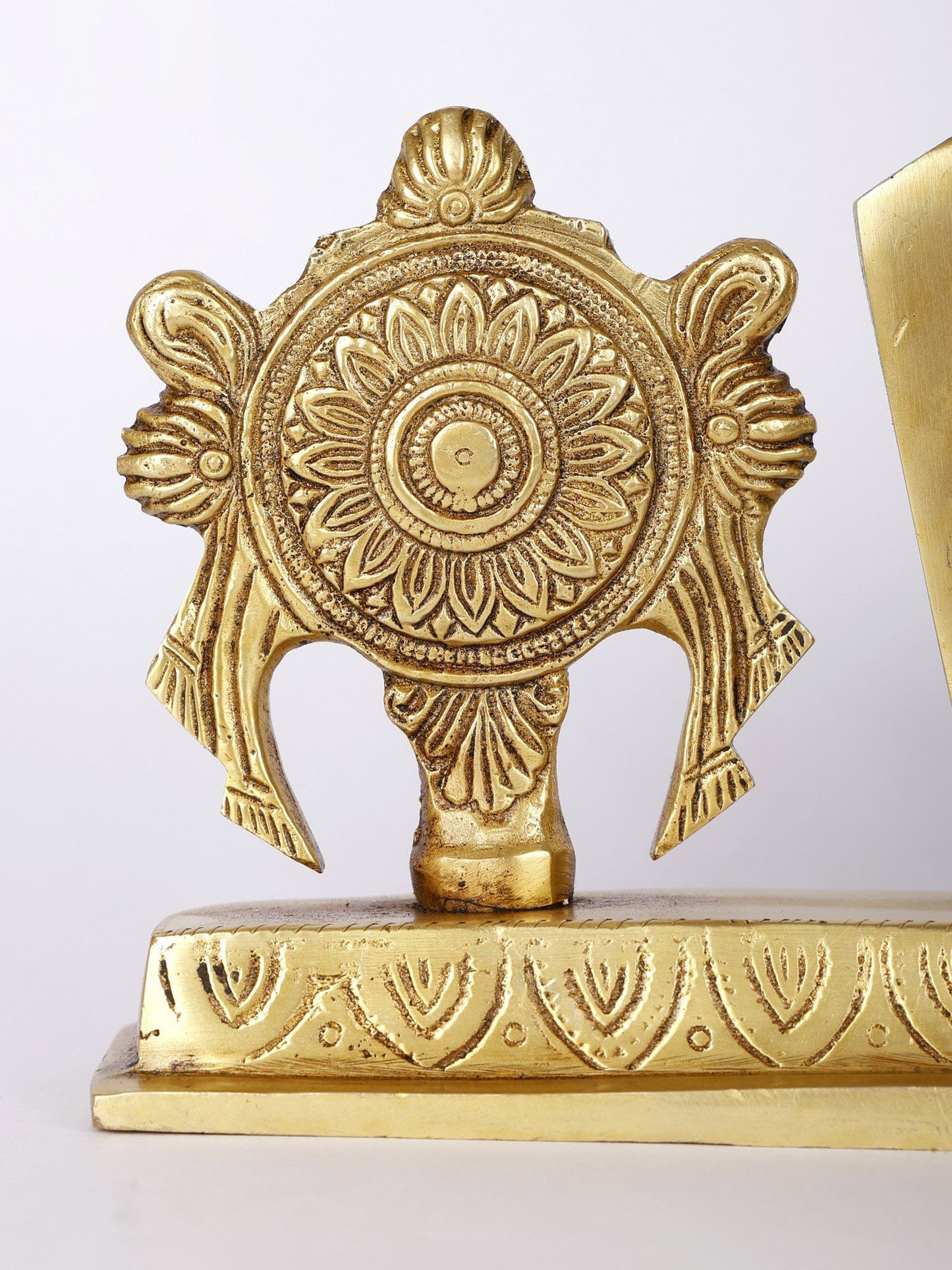 9" Vaishnava Symbols In Brass | Handmade Symbols | Brass Sculpture