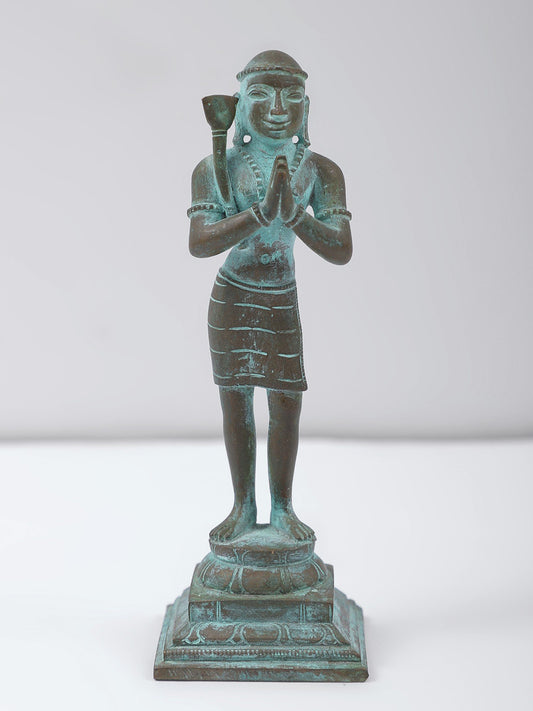 5" Saint Appar Tirunavukkarasar Nayanar | Handmade Idol | Panchaloha Bronze Statue From Swamimalai