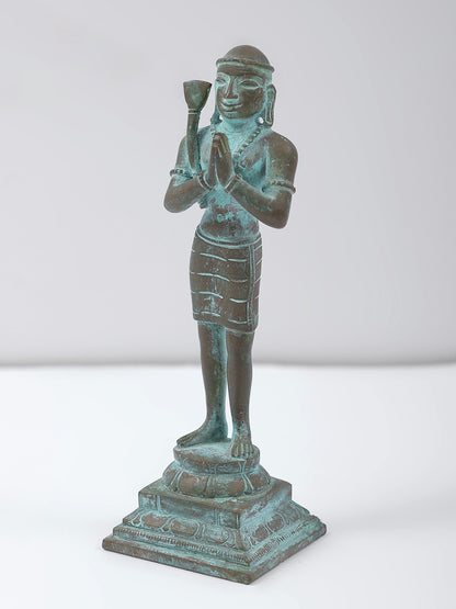 5" Saint Appar Tirunavukkarasar Nayanar | Handmade Idol | Panchaloha Bronze Statue From Swamimalai