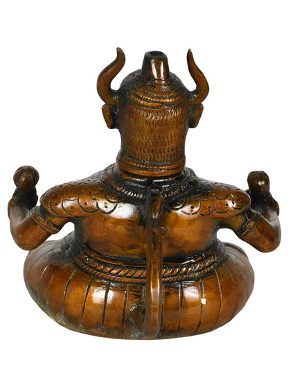 5" Brass Tantric Incense Burner | Tibetan Buddhist Statue | Handmade | Made in India