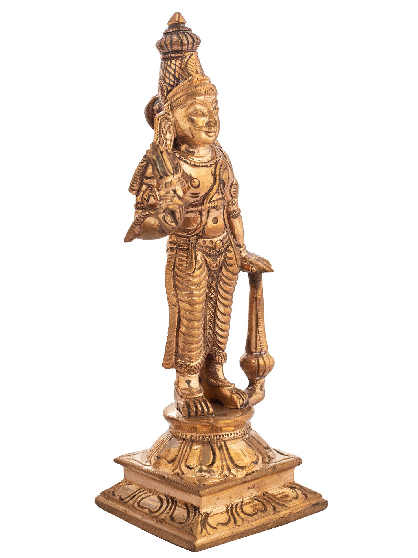 6" Handmade Muneeswaran Statue | Handmade Idol | Panchaloha Bronze Statue From Swamimalai