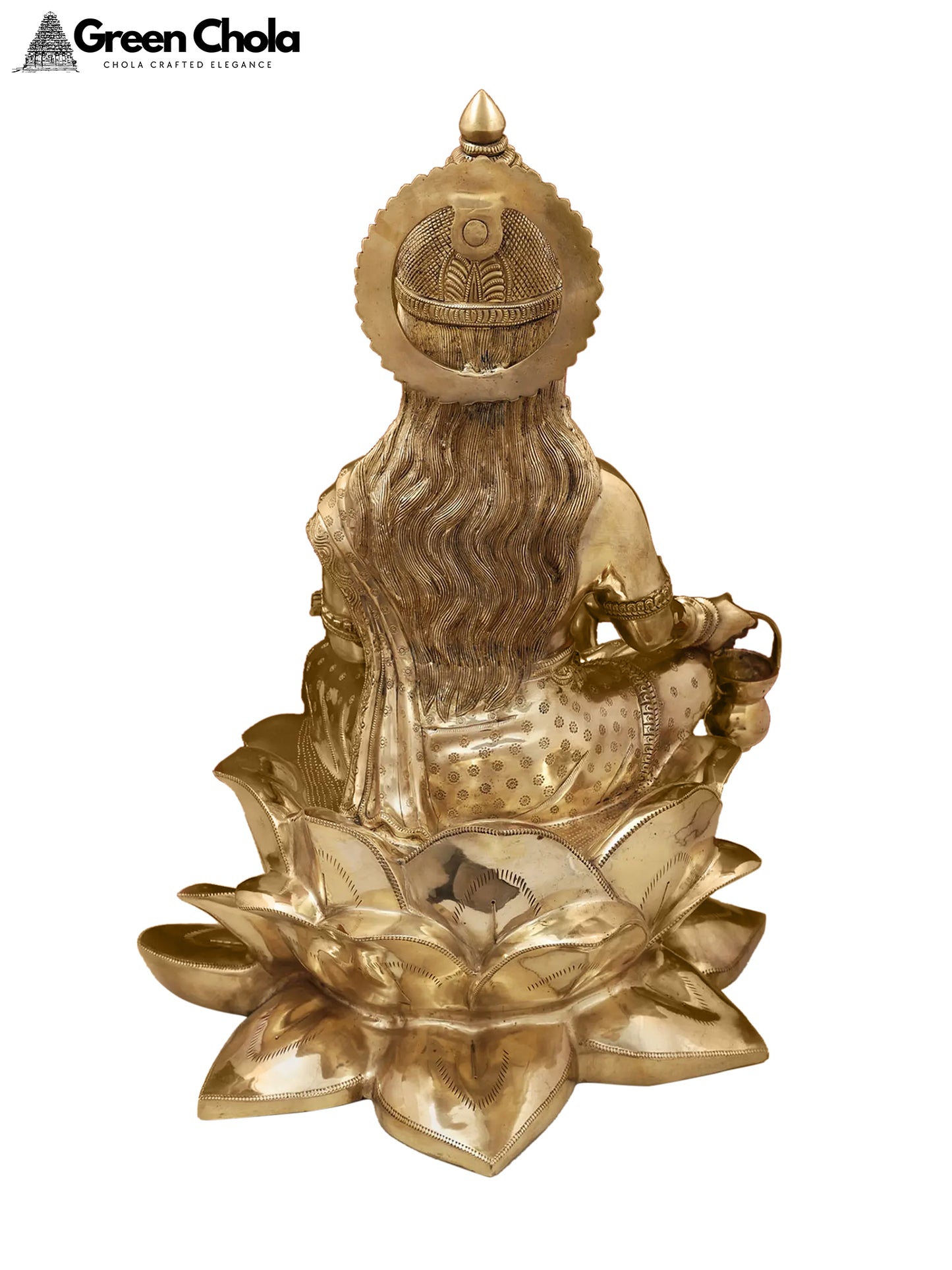 26-Inch Goddess Gayatri Devi Brass Sculpture