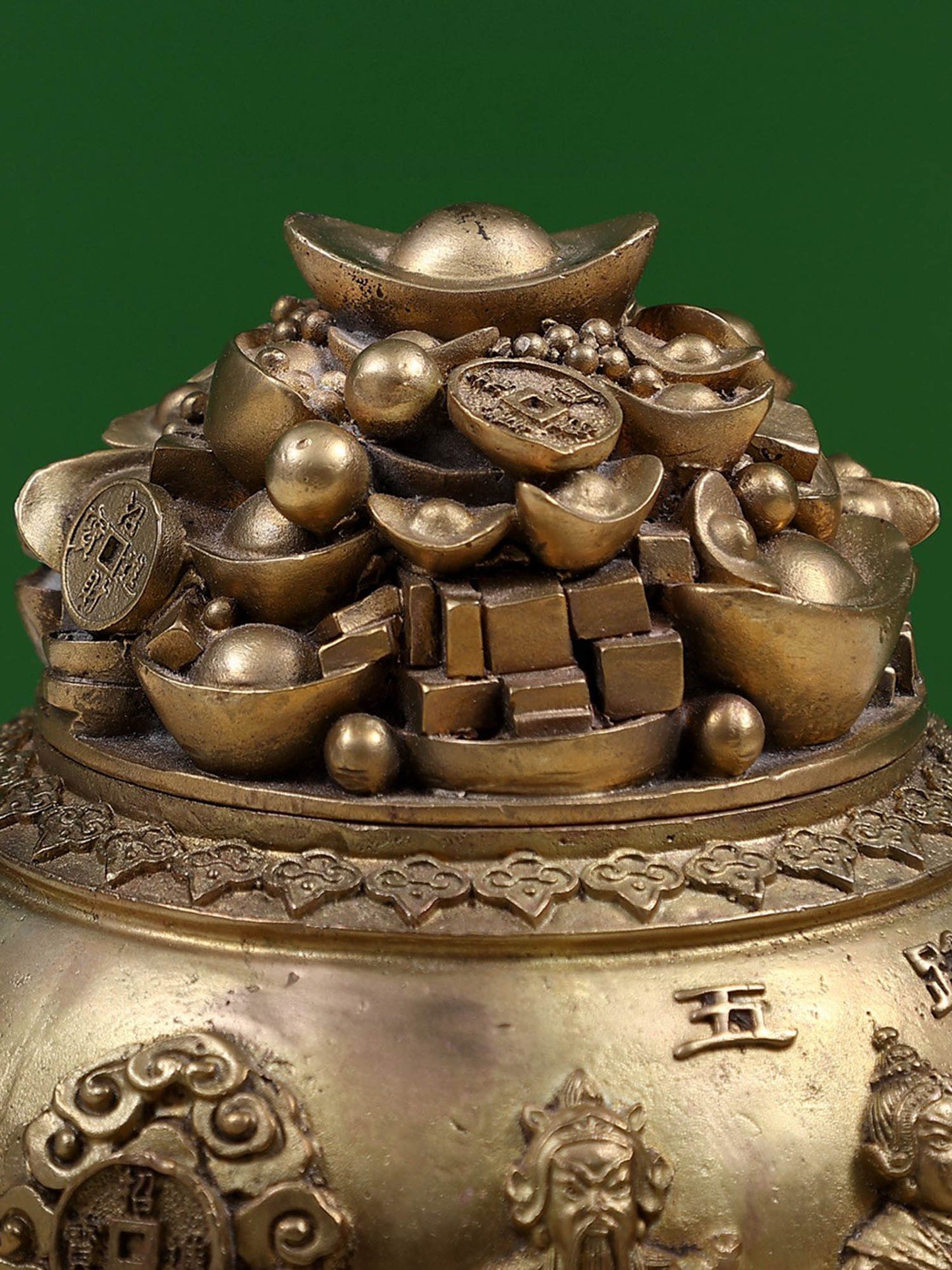 6" Bronze Feng Shui Wealth Pot (Superfine) In Bronze | Handmade Sculpture | Decorative Item