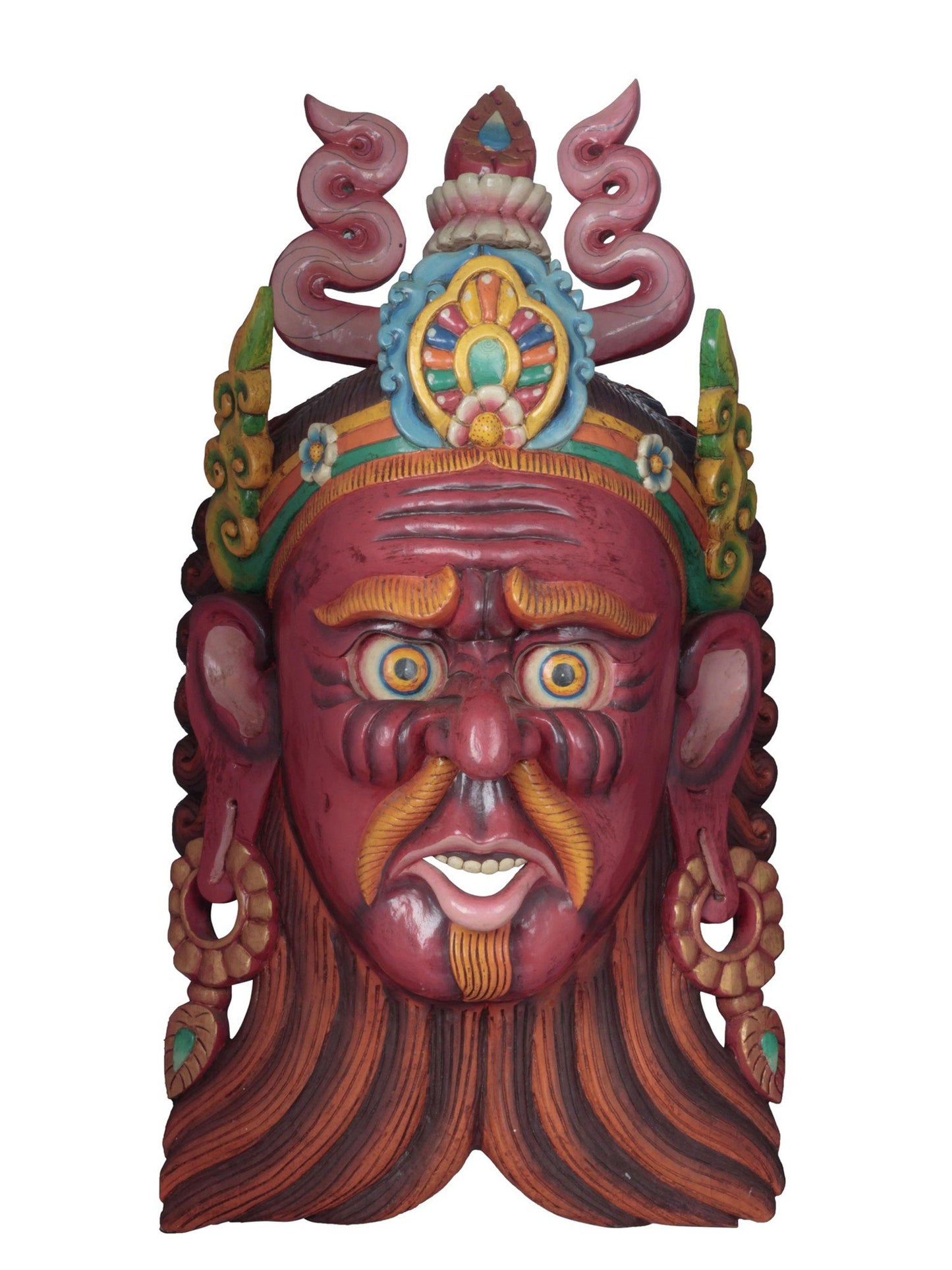 Nepalese Wrathful Deity Very Large Size Mask (Wall Hanging) | Handmade | Wall Decor