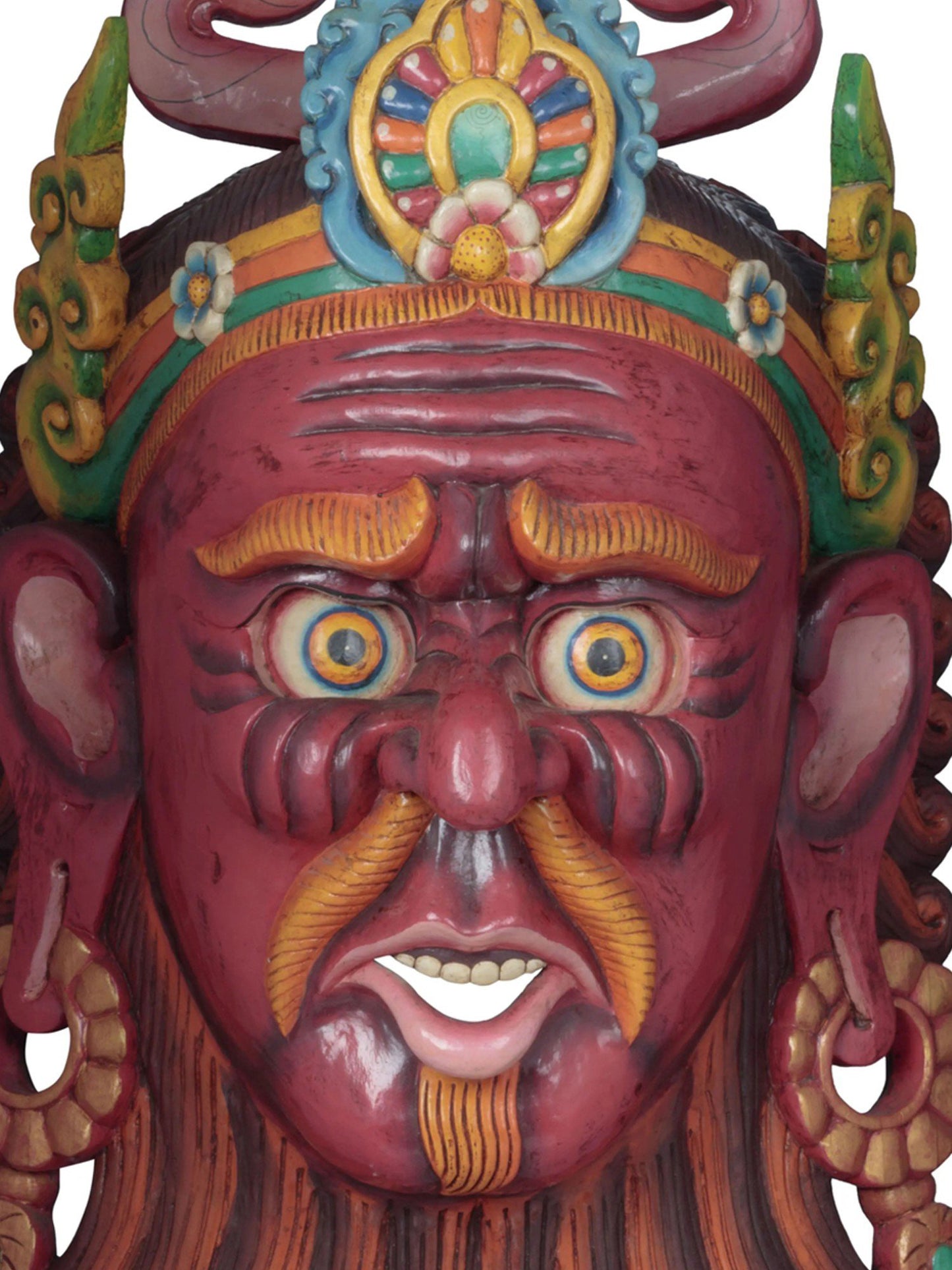 Nepalese Wrathful Deity Very Large Size Mask (Wall Hanging) | Handmade | Wall Decor