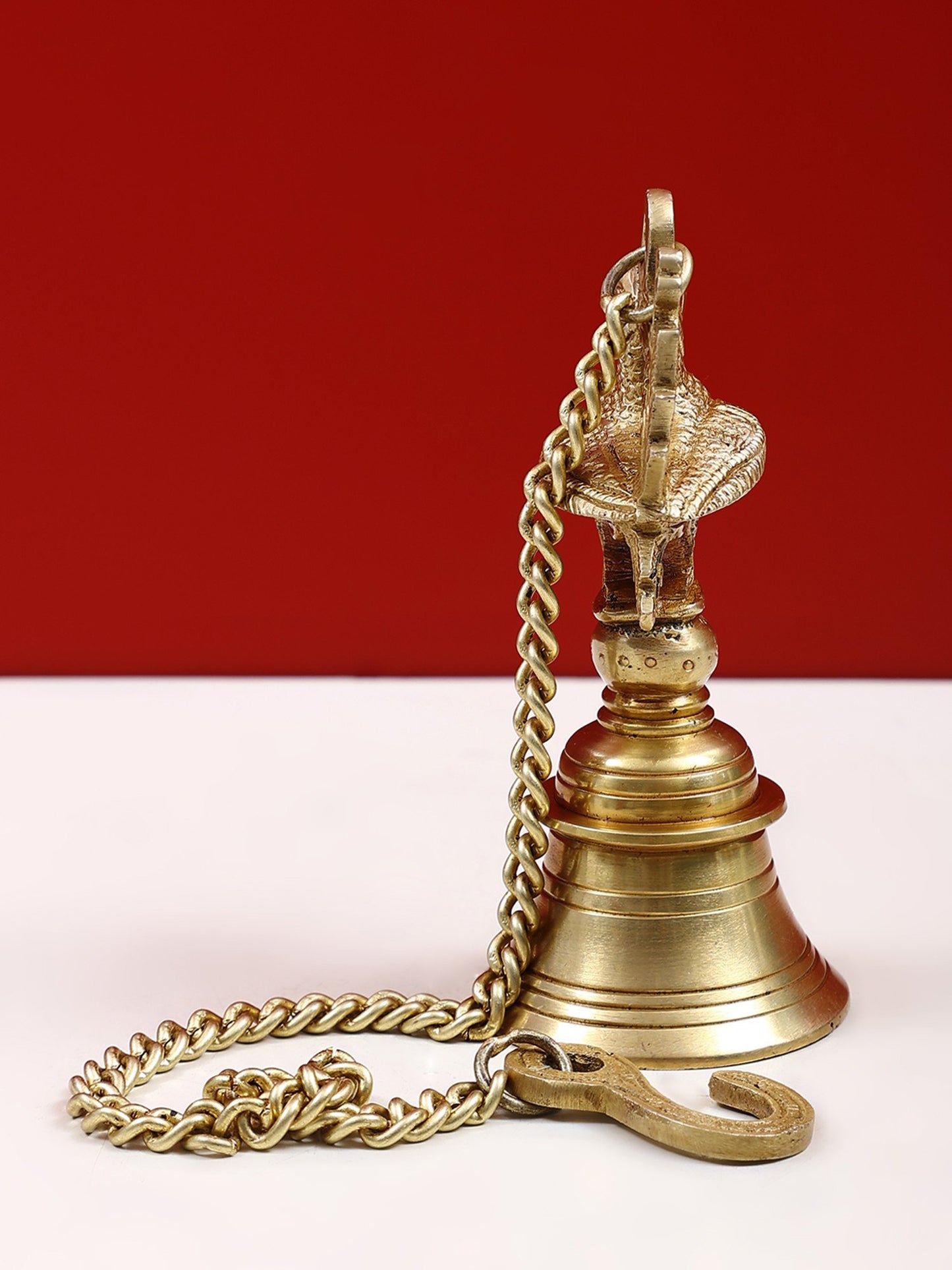 6” Small Peacock Hanging Bell in Brass | Handmade