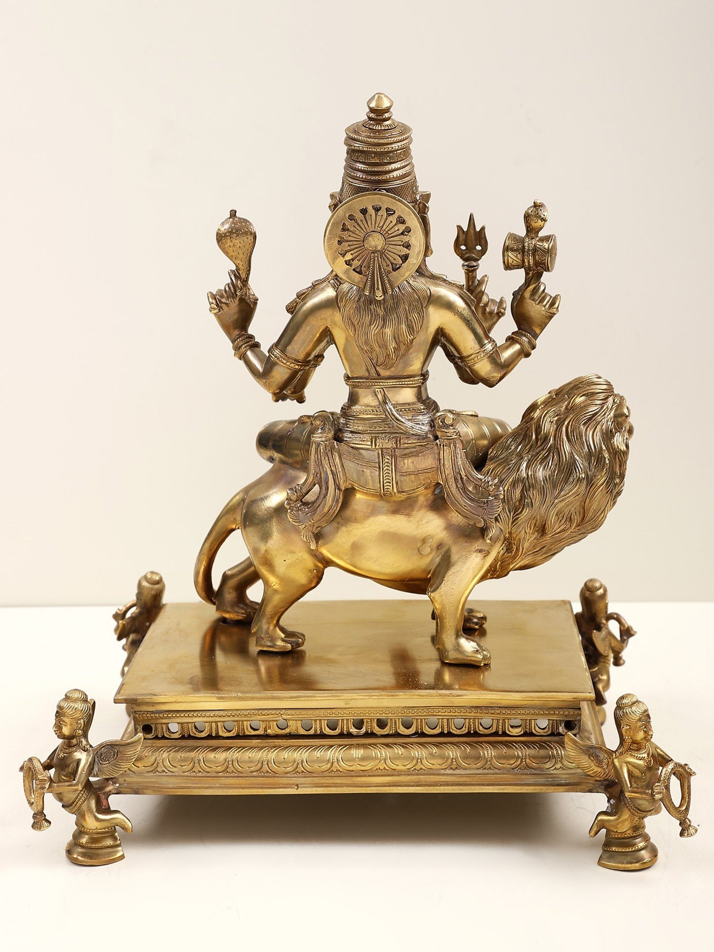 15" Bronze Superfine Pratyangira Devi (Atharvana Bhadrakali) | Hoysala Art | Handmade Goddess Statue