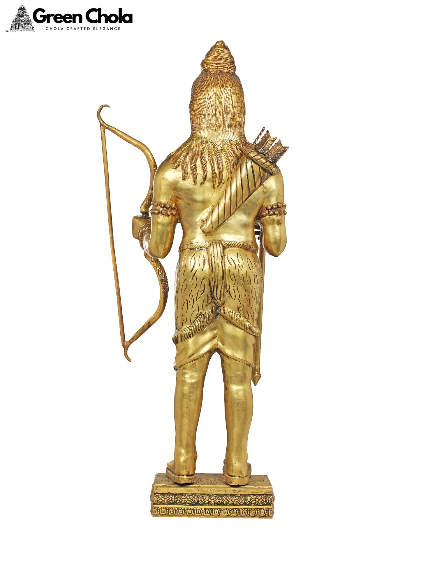 48-Inch Large Parashurama Brass Statue | Handcrafted Indian Idol