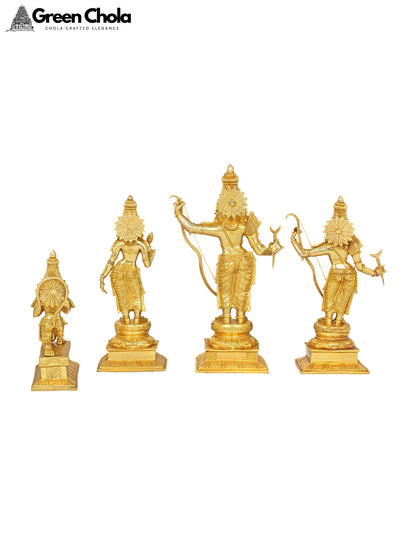 23-Inch Rama Darbar Brass Sculpture | Indian Handcrafted Idol