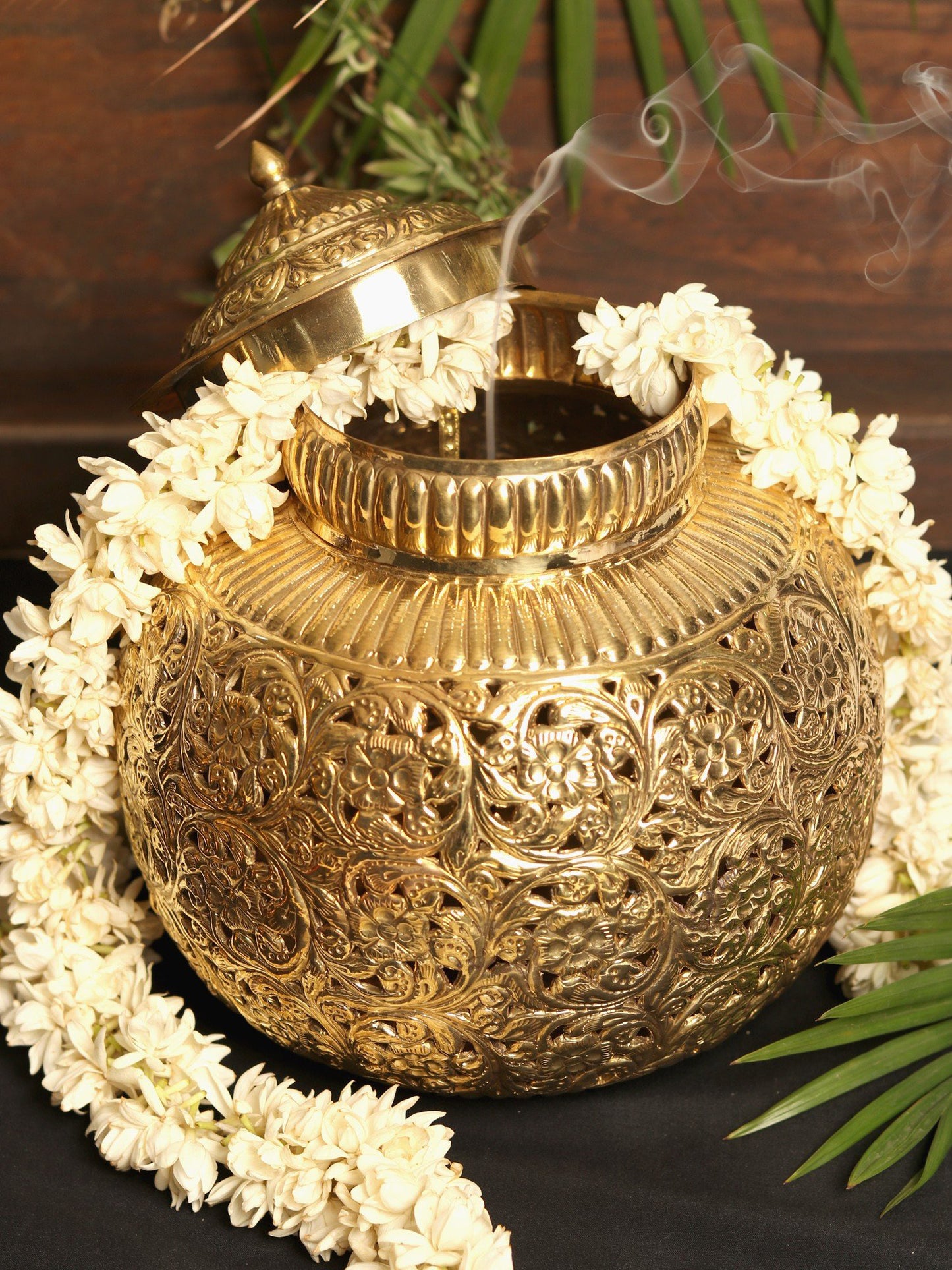 9" Brass Decorative Ritual Incense Burner | Handmade