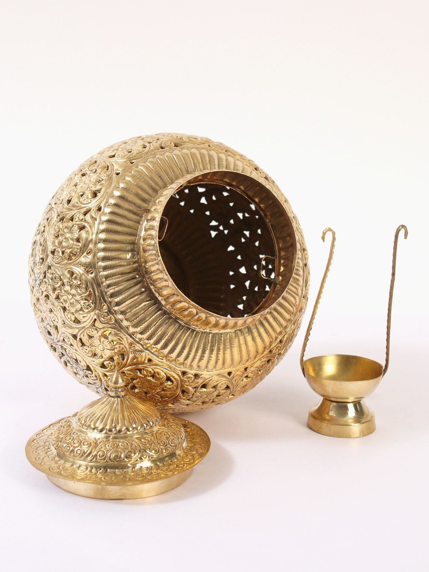 9" Brass Decorative Ritual Incense Burner | Handmade