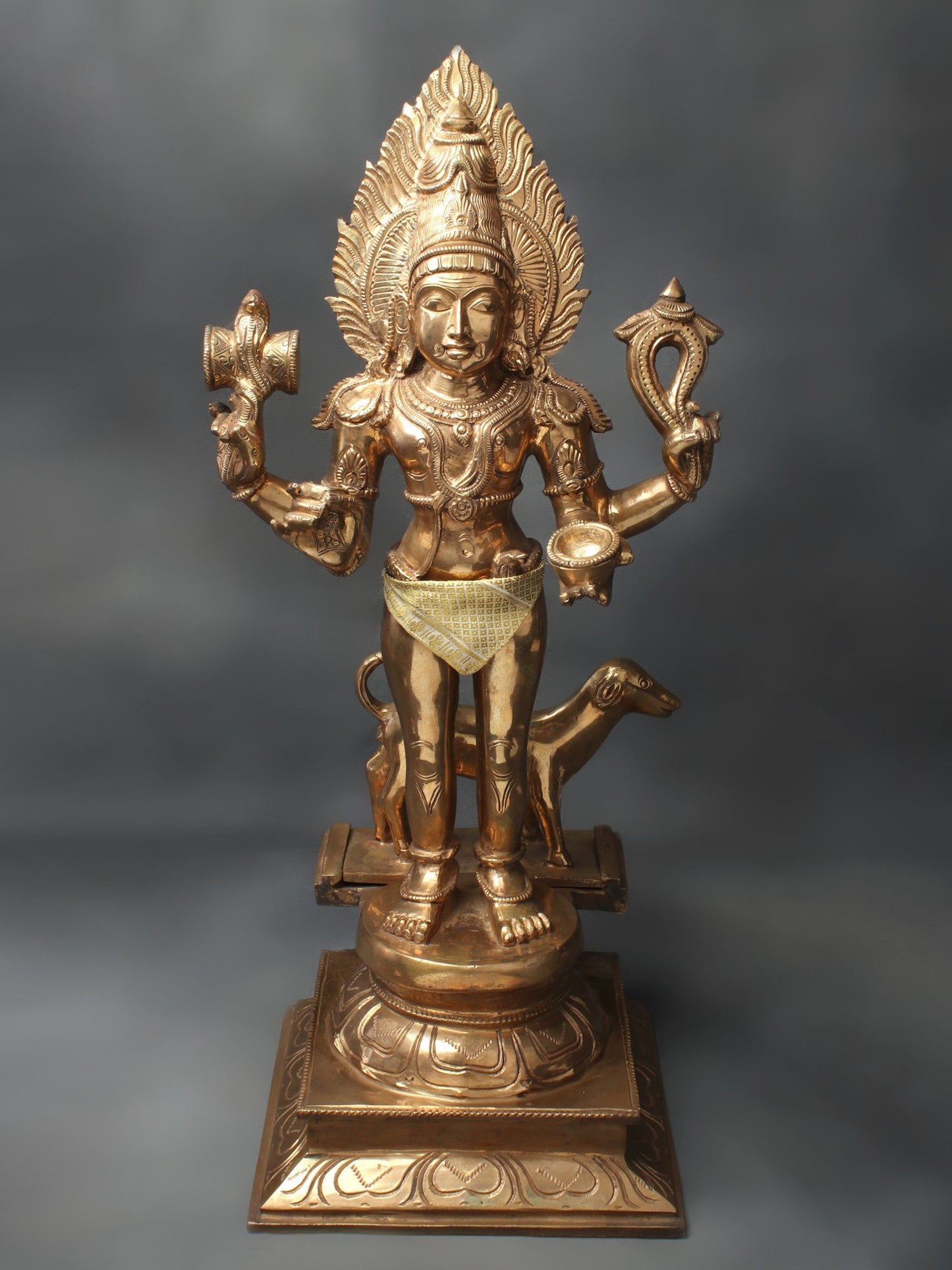 23" Shiva Manifested As Bhairava | Handmade Idol | Lord Bhairava Statue For Temple