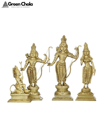 17-inch Rama Darbar Brass Statue | Idol for Home Temple