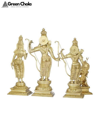 17-inch Rama Darbar Brass Statue | Idol for Home Temple