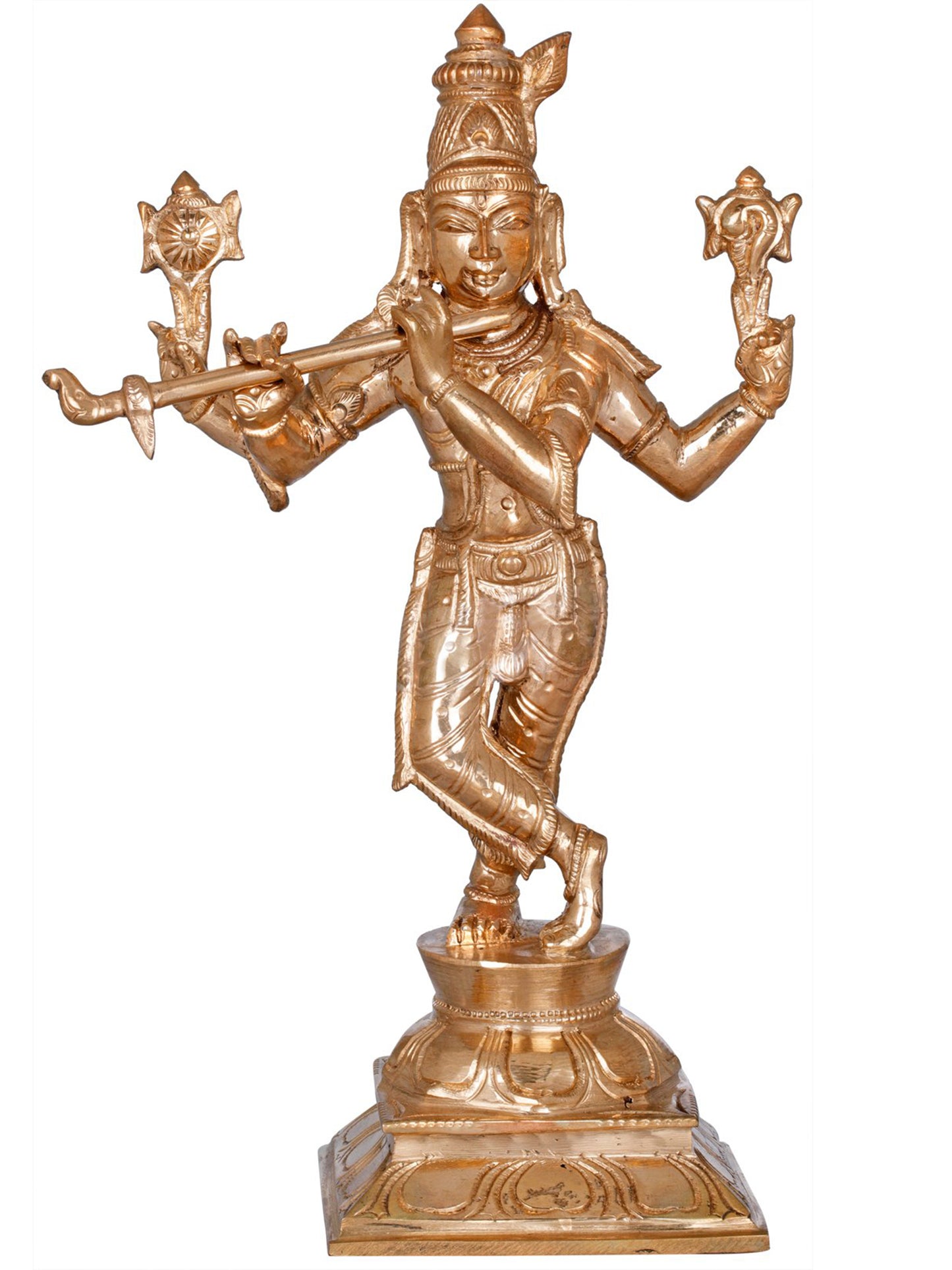 10" Cosmic Avatara Of Bhagawan Krishna | Handmade Idol | Lord Krishna Statue For Temple