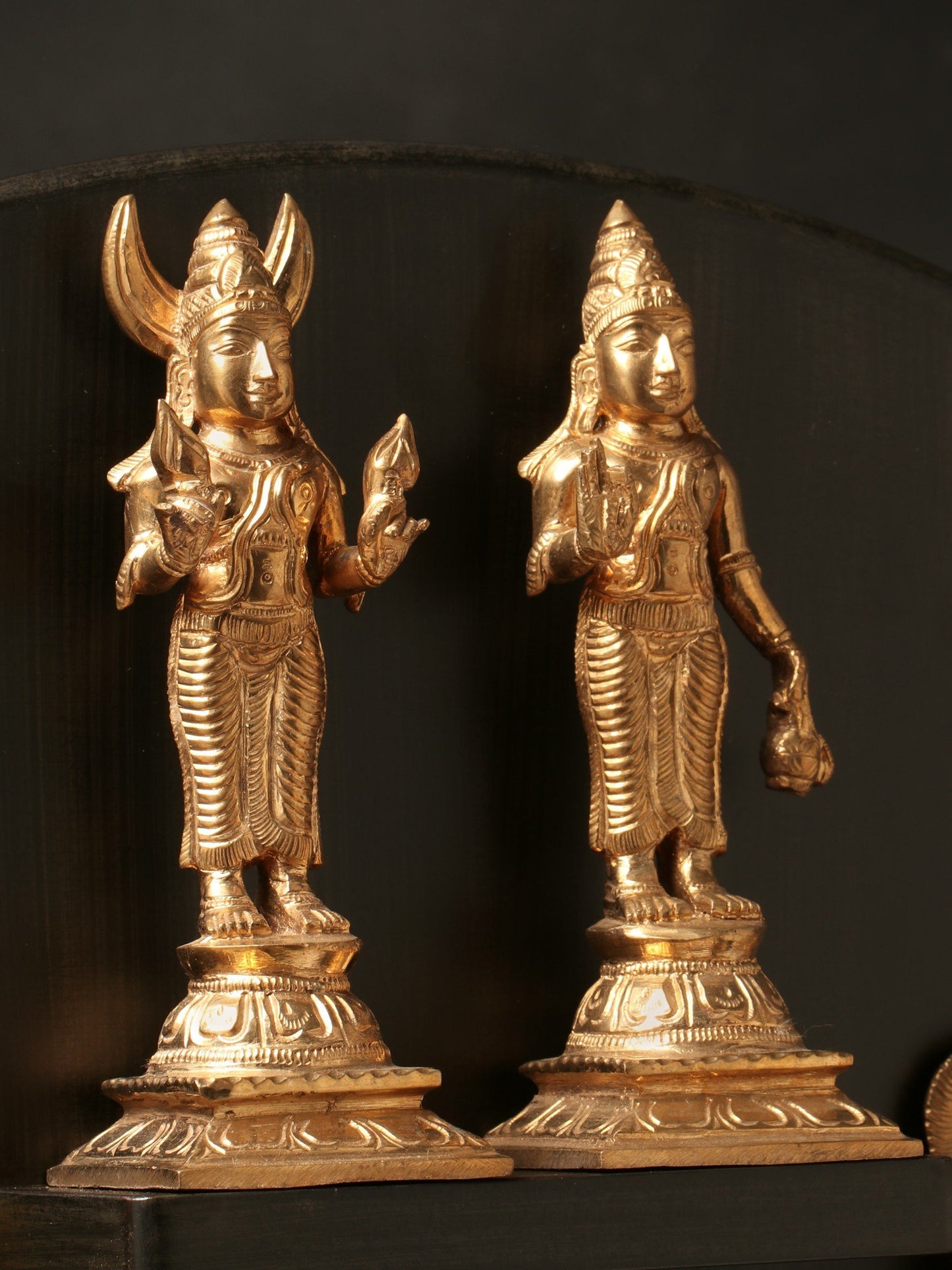 6" Small Navagrahas: Nine Planetary Gods - Surya, Chandra, Mangal, Budha, Brihaspati, Shukra, Shani, Rahu And Ketu | Handmade Bronze Idol