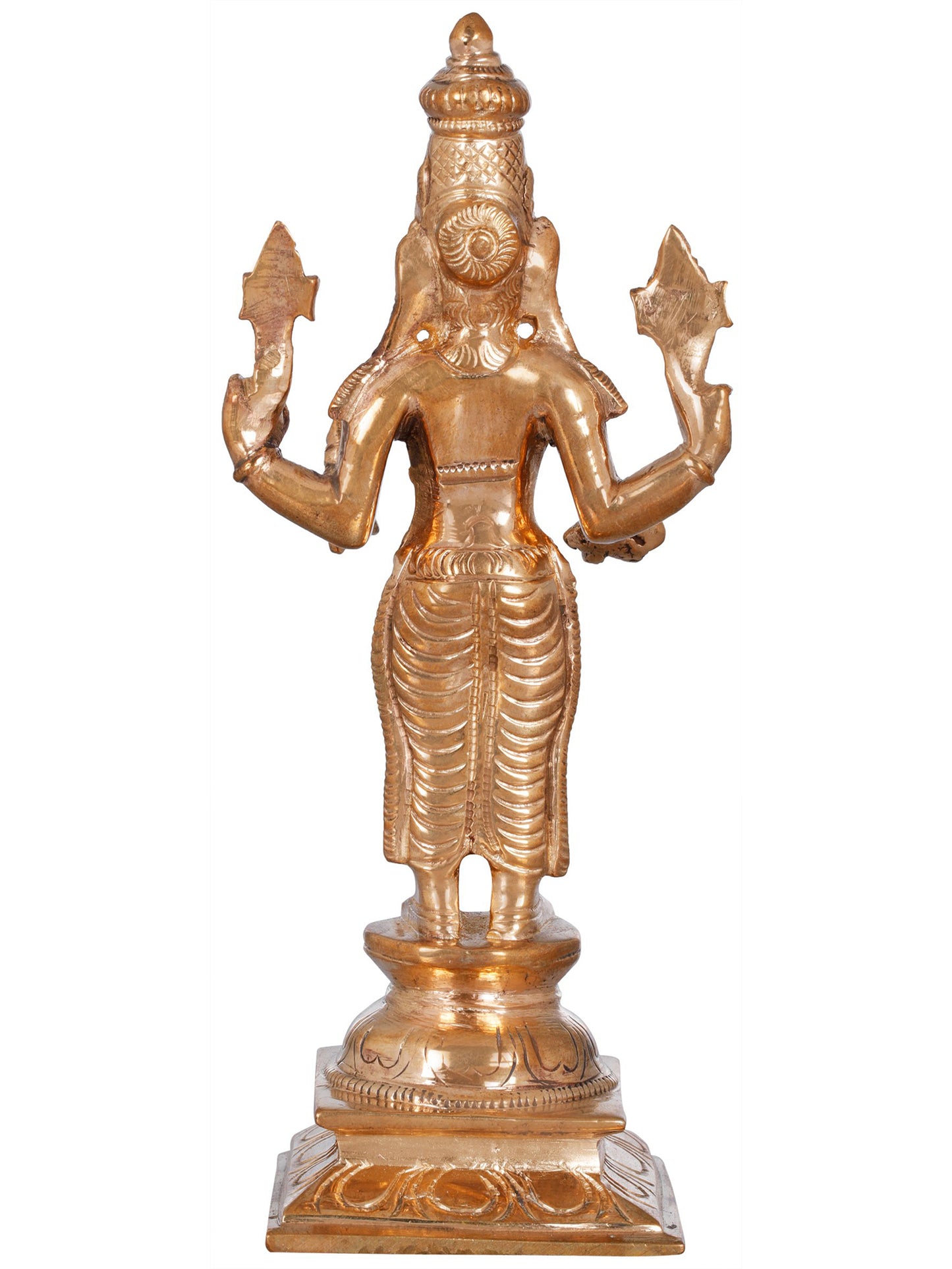 6" Bhagawan Vishnu As Dhanvantari - The Physician Of The Gods | Handmade  Bronze Statue From Swamimalai