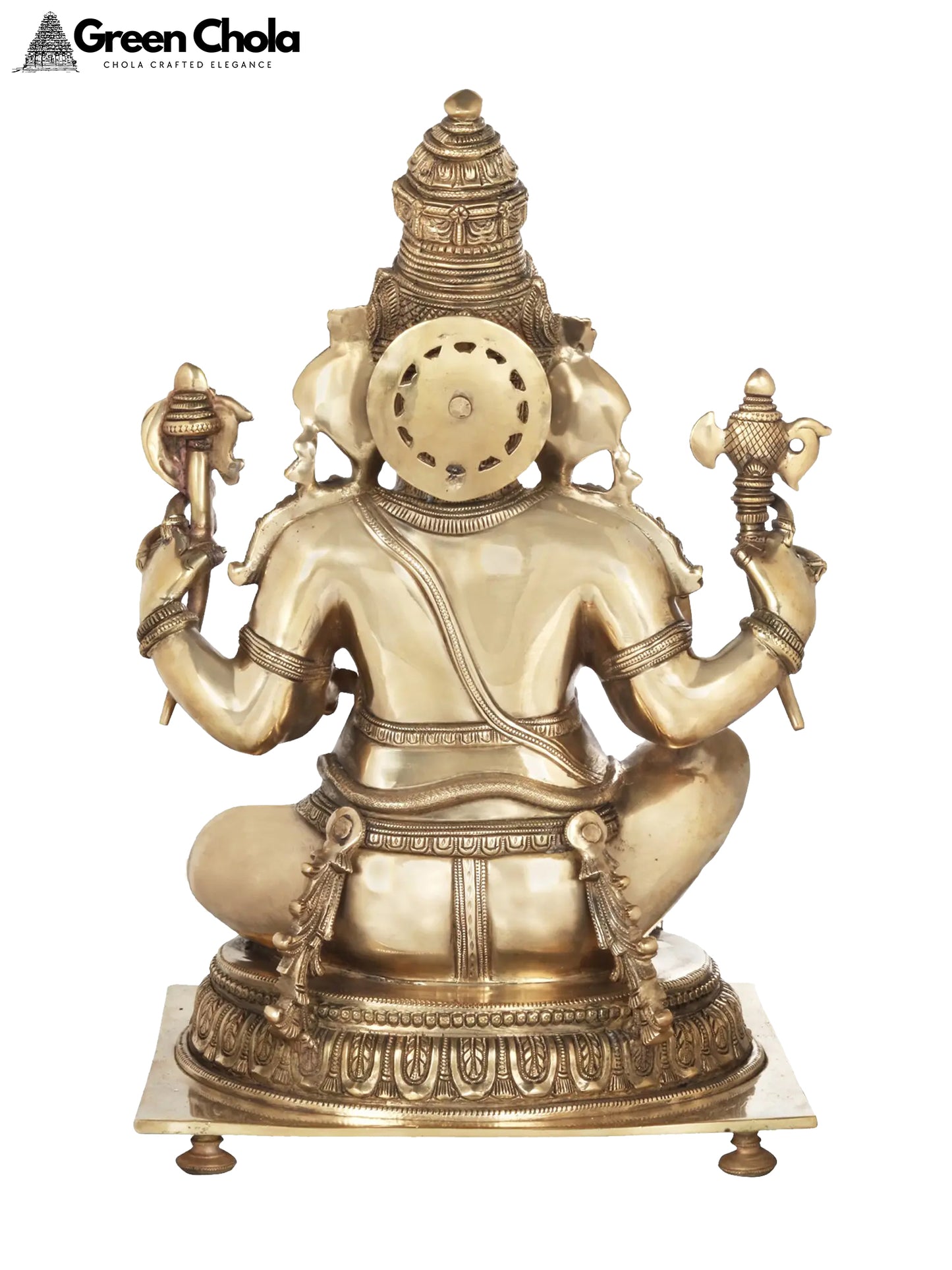 20" Large Superfine Ganesha Brass Statue in Granting Abhaya