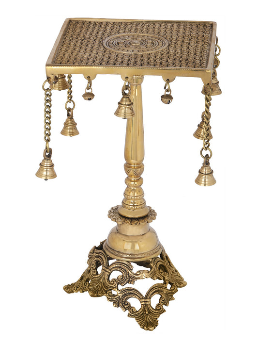 Side Table with Bells | Handmade | Brass Sculpture