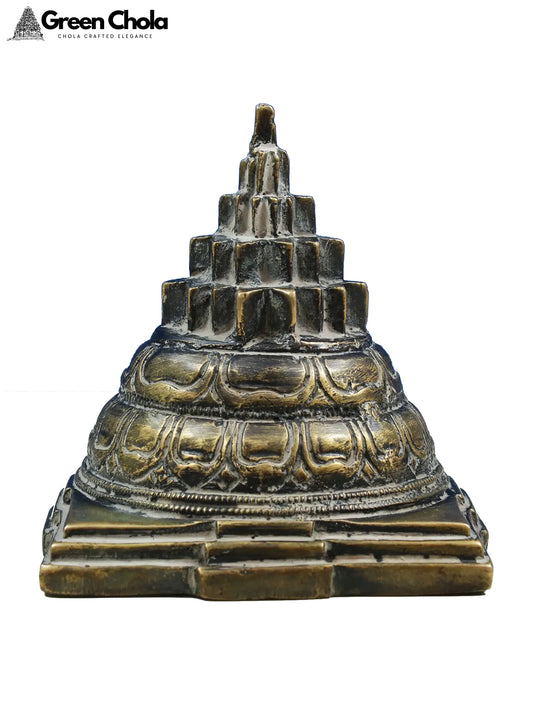 3-Inch Brass Shri Yantra with Beads | Handmade in India