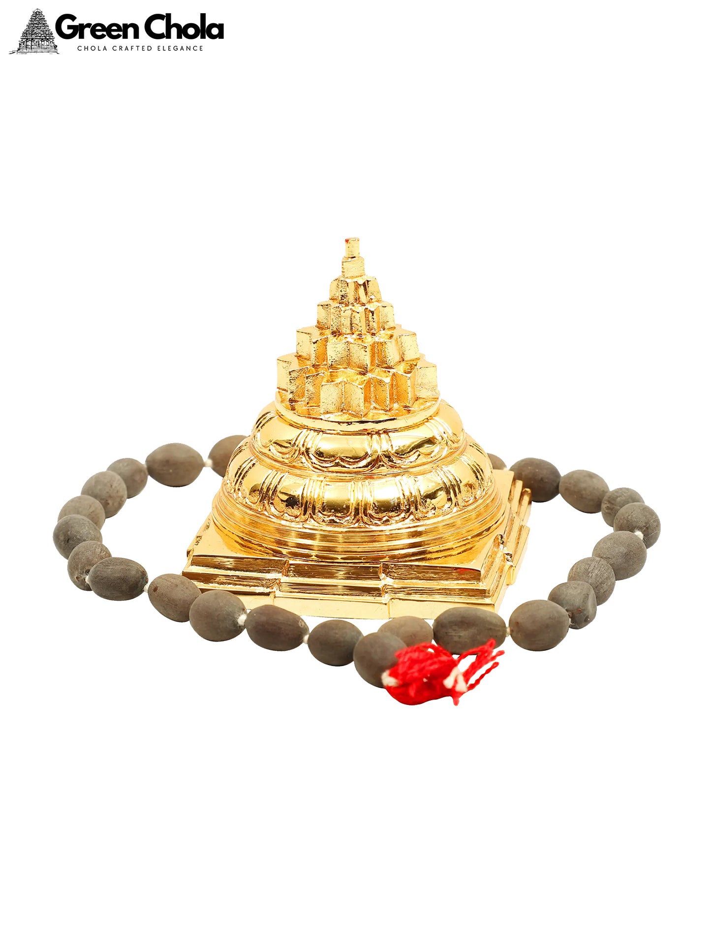 3-Inch Brass Shri Yantra with Beads | Handmade in India