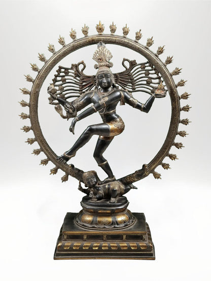 31-Inch Fine-Limbed Nataraja Brass Sculpture | Handcrafted Home Temple Idol