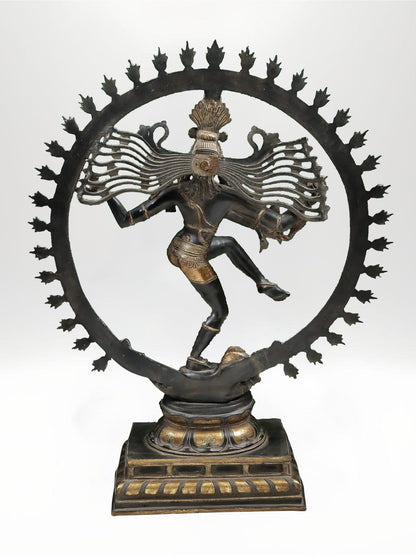 31-Inch Fine-Limbed Nataraja Brass Sculpture | Handcrafted Home Temple Idol