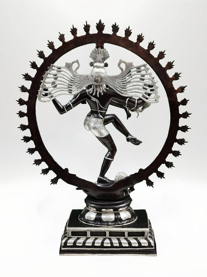 31-Inch Fine-Limbed Nataraja Brass Sculpture | Handcrafted Home Temple Idol