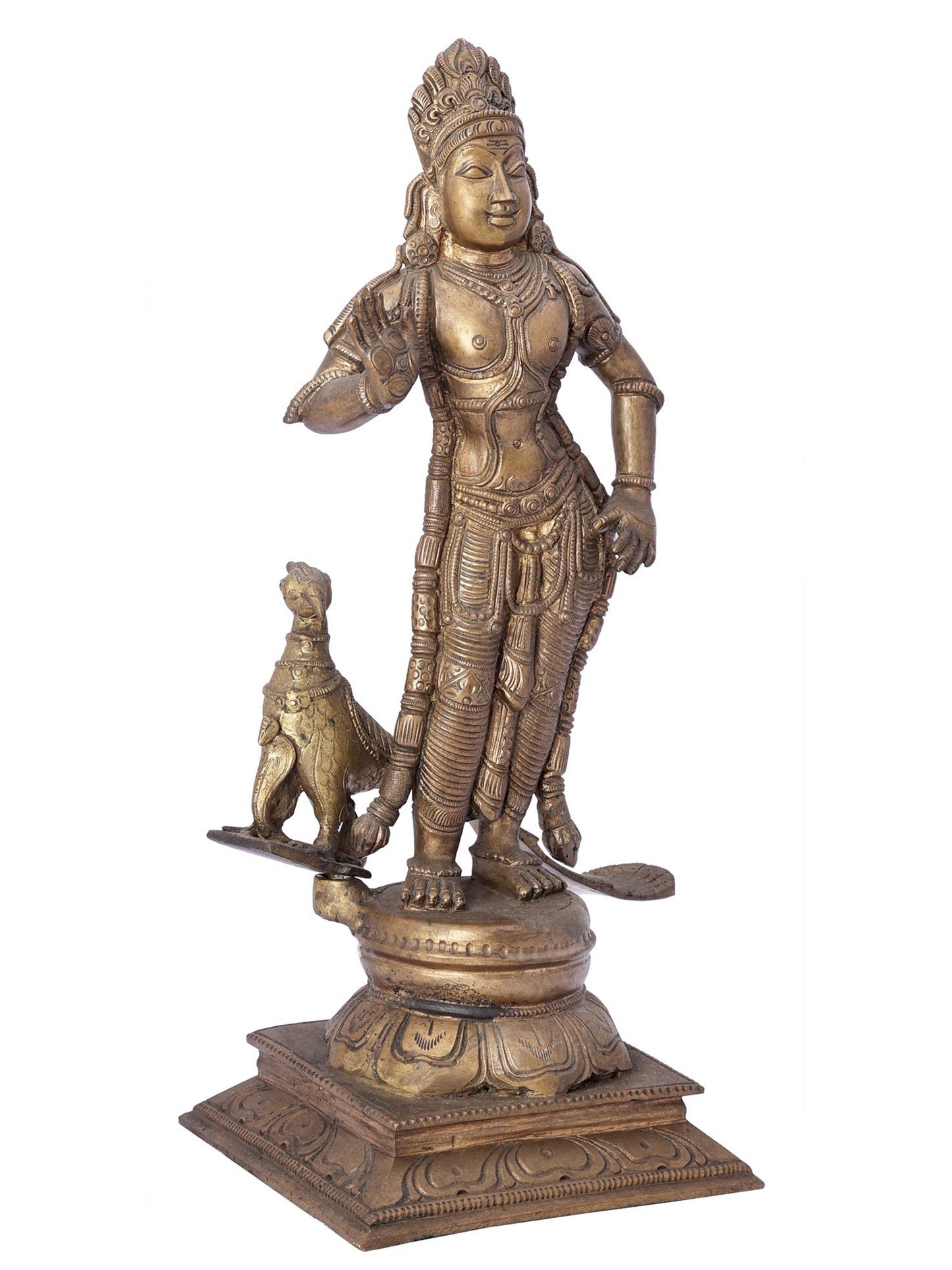 15" Karttikeya (Murugan) Handmade Panchaloha Bronze Statue From Swamimalai | Handmade Idol