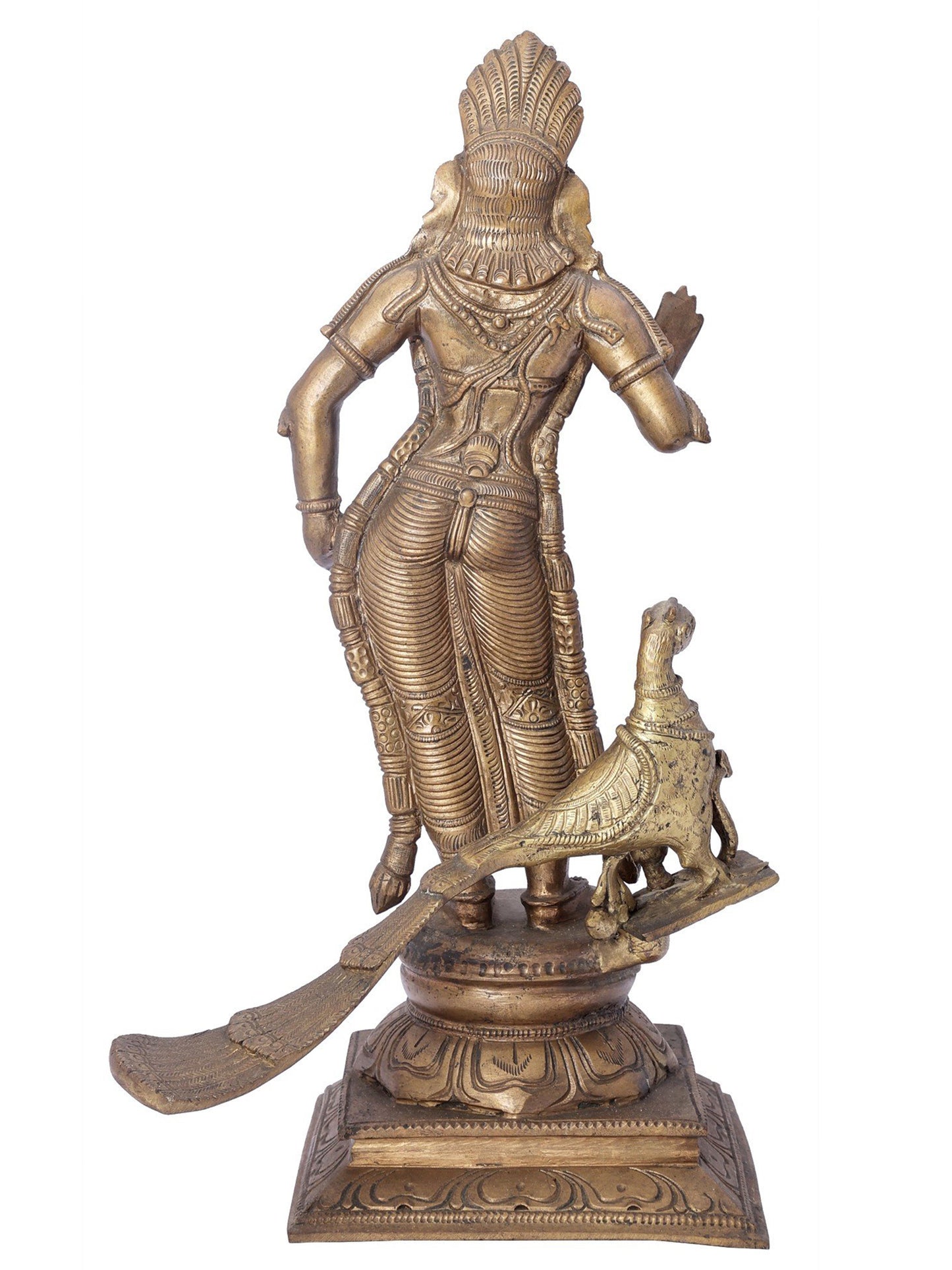 15" Karttikeya (Murugan) Handmade Panchaloha Bronze Statue From Swamimalai | Handmade Idol