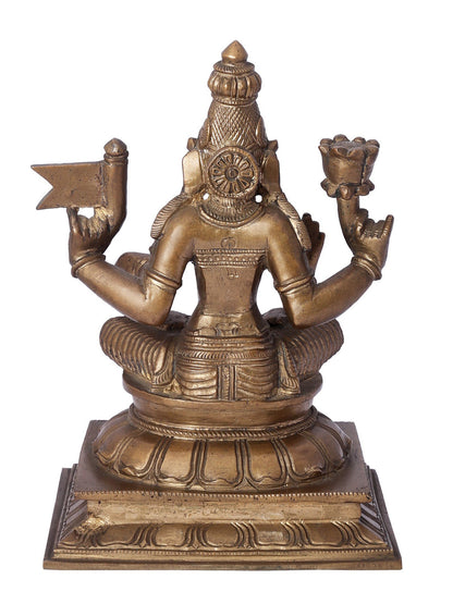 10" Sitting Devi Lakshmi Bronze Statue | Handmade Idol | Panchaloha Bronze Statue From Swamimalai