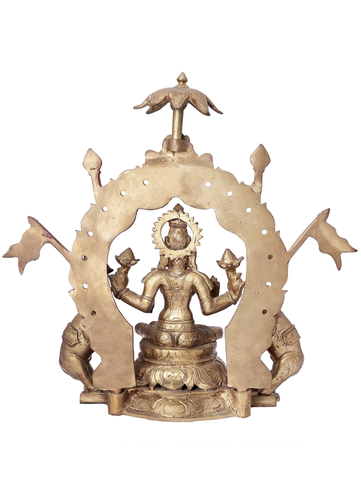 12" Gaja Lakshmi Bronze Statue | Handmade Decorative Idol | Panchaloha Bronze Statue From Swamimalai