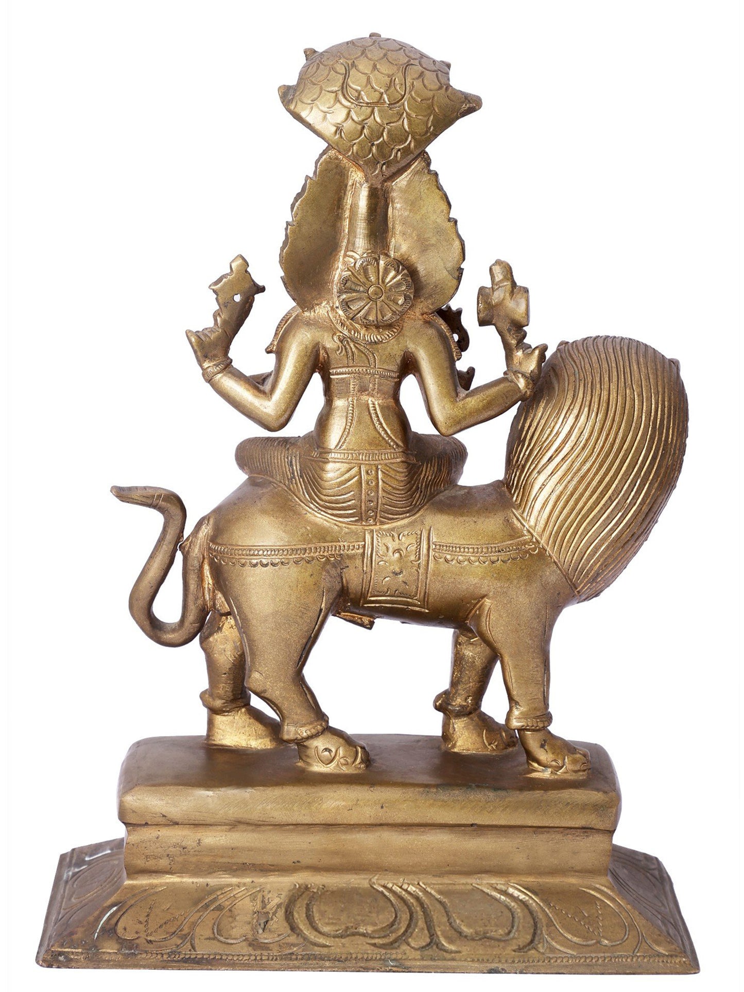 11" Devi Pratyangira (Atharvana Bhadrakali) In Bronze | Handmade Goddess Idol | Bronze Statue For Temple