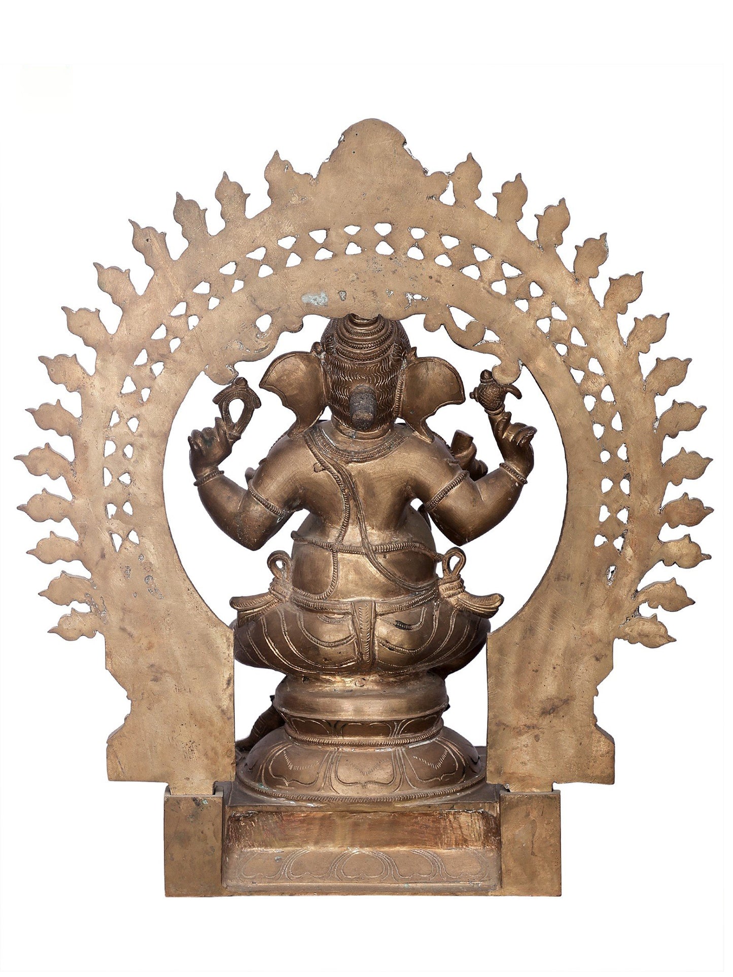 19" Bhagawan Ganesha With Designer Big Arch | Handmade  Lord Ganesha Idol | Ganesha Statue For Temple