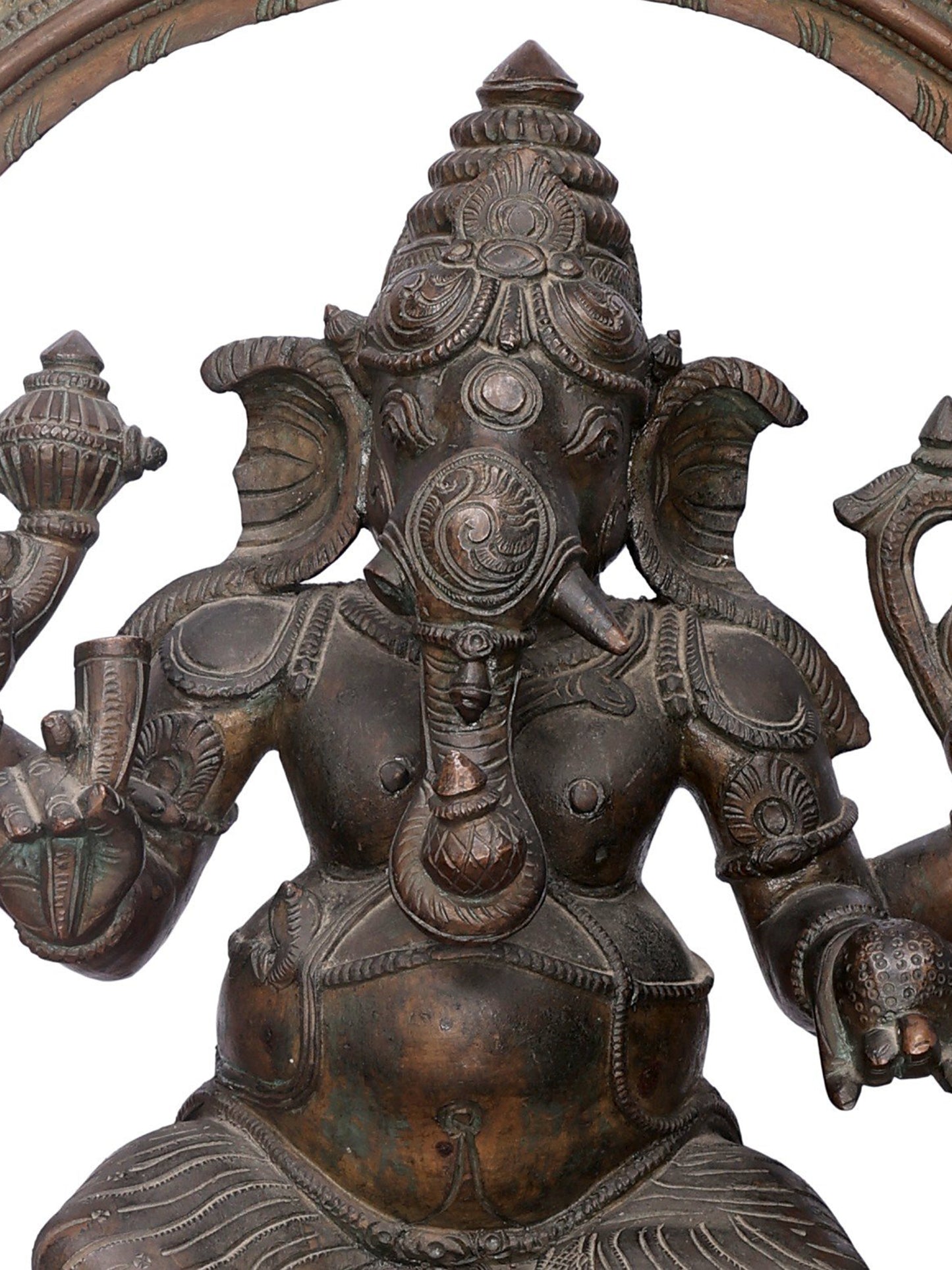 18" Sitting Bhagawan Ganesha Bronze Statue | Handmade Idol | Lord Ganesha Statue