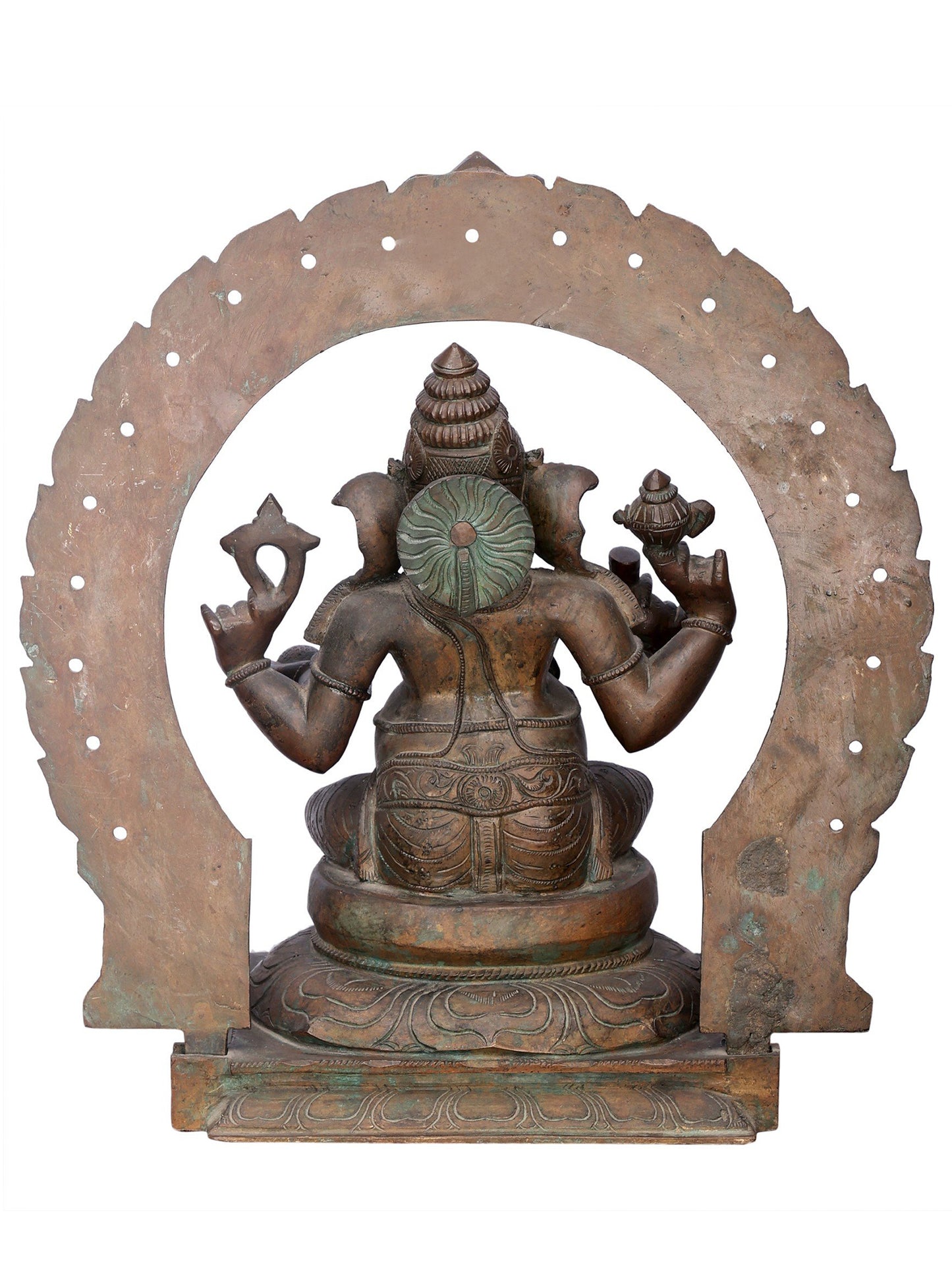 18" Sitting Bhagawan Ganesha Bronze Statue | Handmade Idol | Lord Ganesha Statue