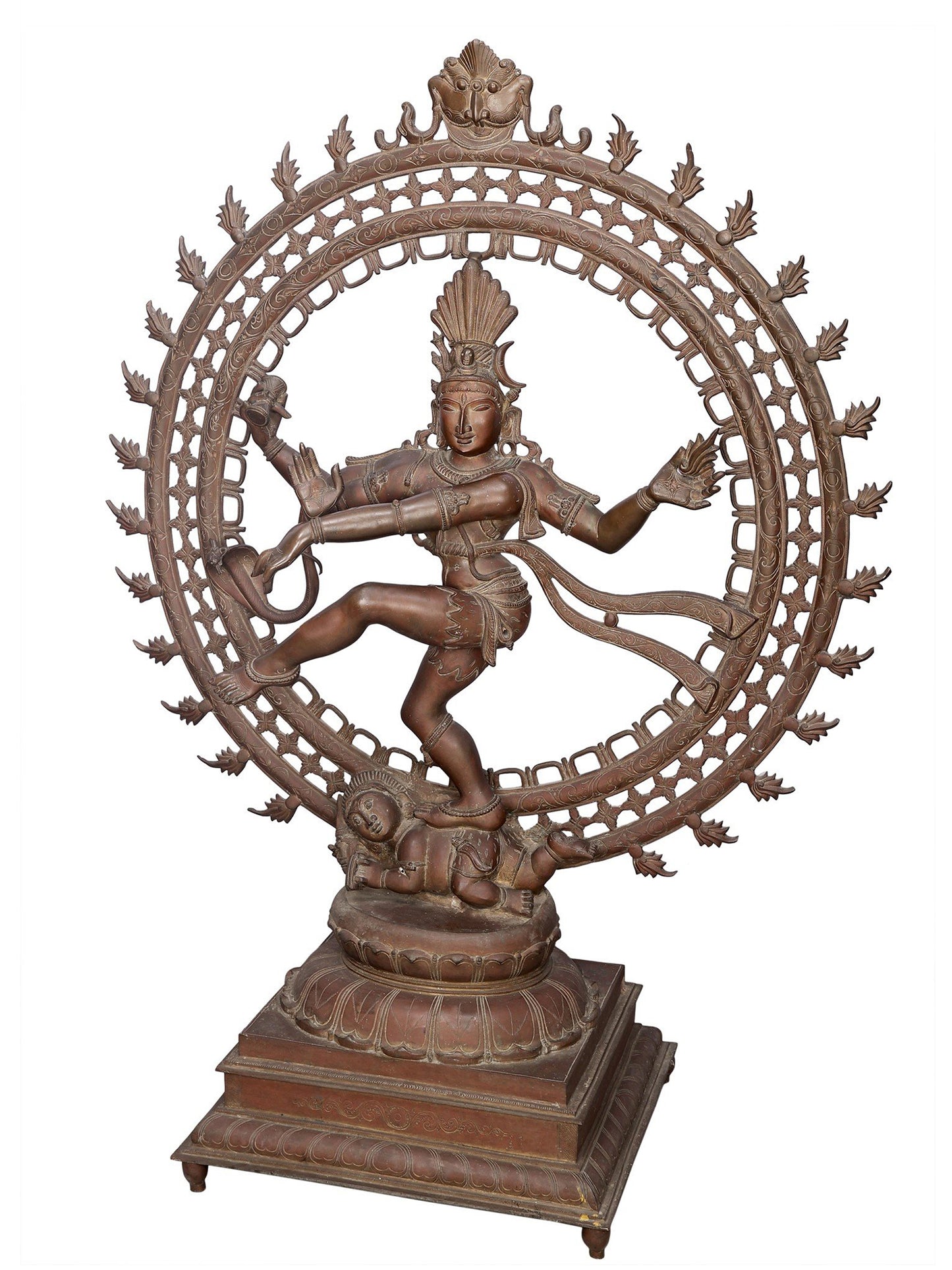 47" Large Nataraja Statue In Bronze | Handmade | Dancing Shiva Idol | Panchaloha Bronze Statue From Swamimalai